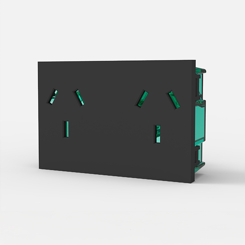 MOD.TOMA BIP.C/TIERRA DOBLE "EASYFIT" SIN DERIVAC. GRIS 