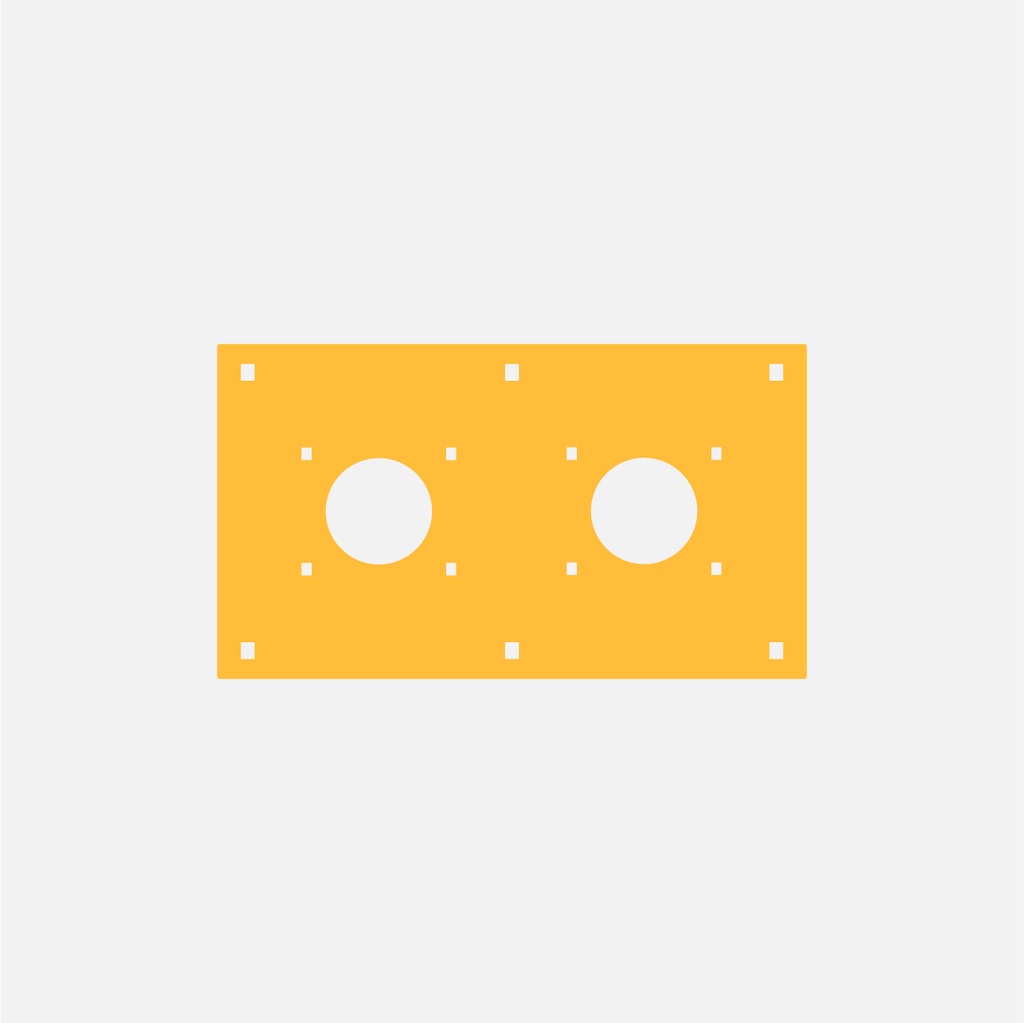 PLACA PORTANTE PARA CBOX AMARILLA