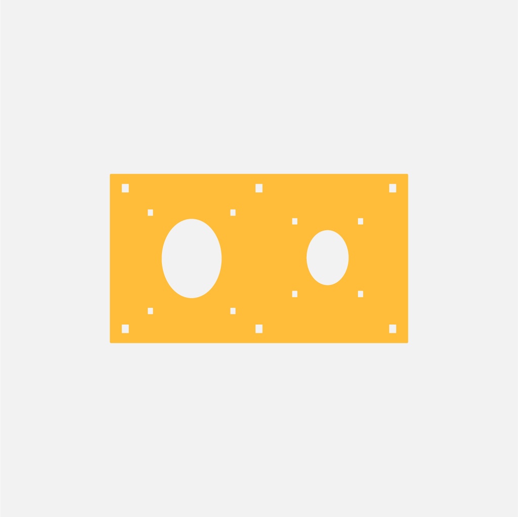 PLACA PORTANTE PARA CBOX AMARILLA