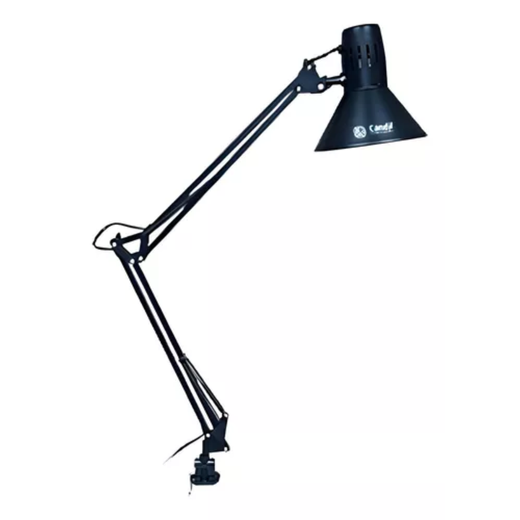 LÁMPARA DE ESCRITORIO E27 W: 16,5cm
H: 35,4cm
D: 40cm  NEGRO