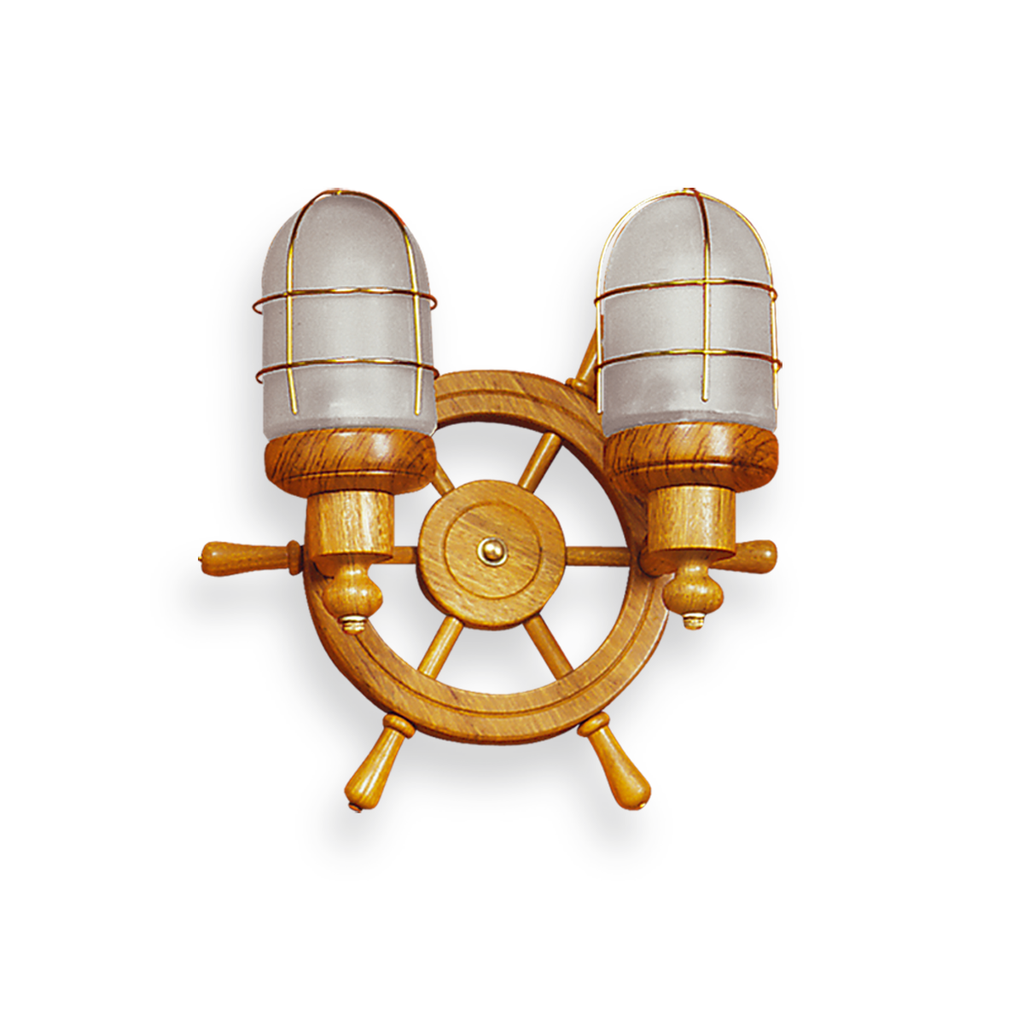 APLIQUE TIMON MADERA ROBLE 2 LUCES 109/2