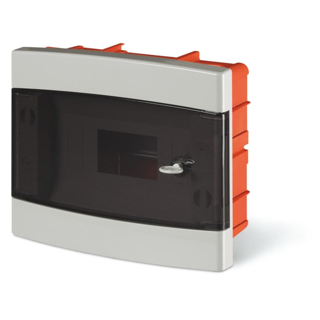 Caja para térmica de embutir 8 módulos DIN 254x210x75mm gris Domino IP40