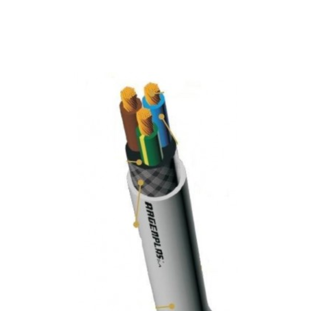 T.Taller blindado 3 x 2.50 mm2 Gris por metro