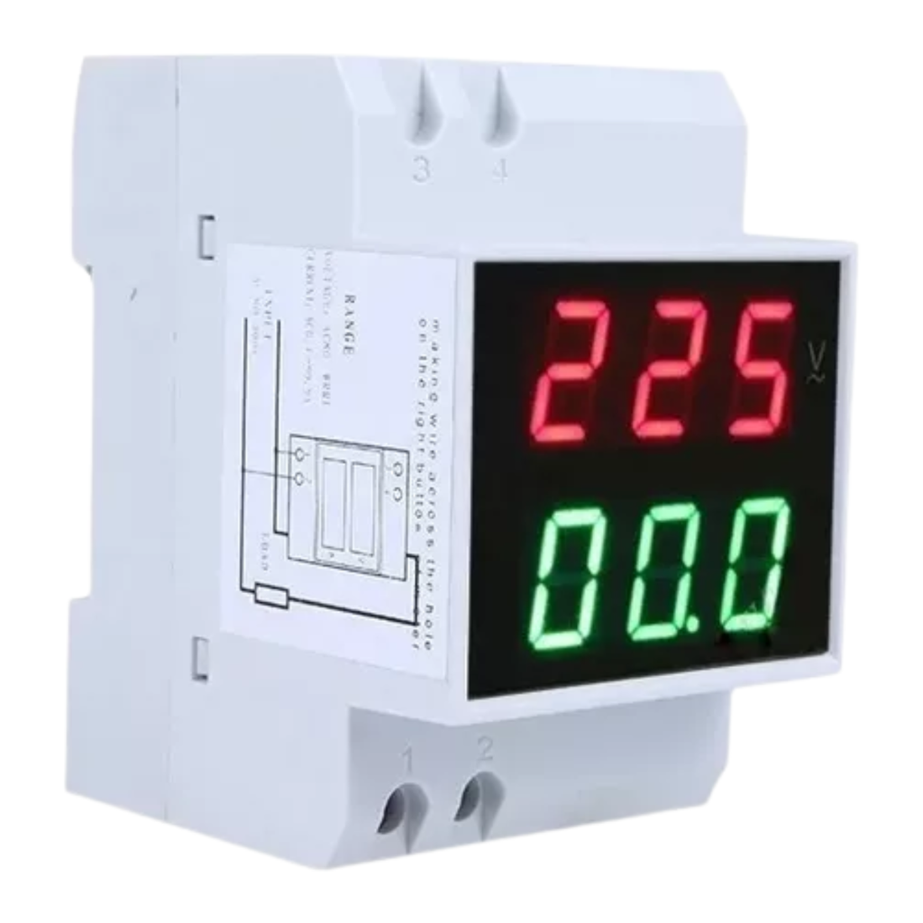 VOLTIMETRO - AMPERIMETRO - POTENCIA PARA RIEL DIN