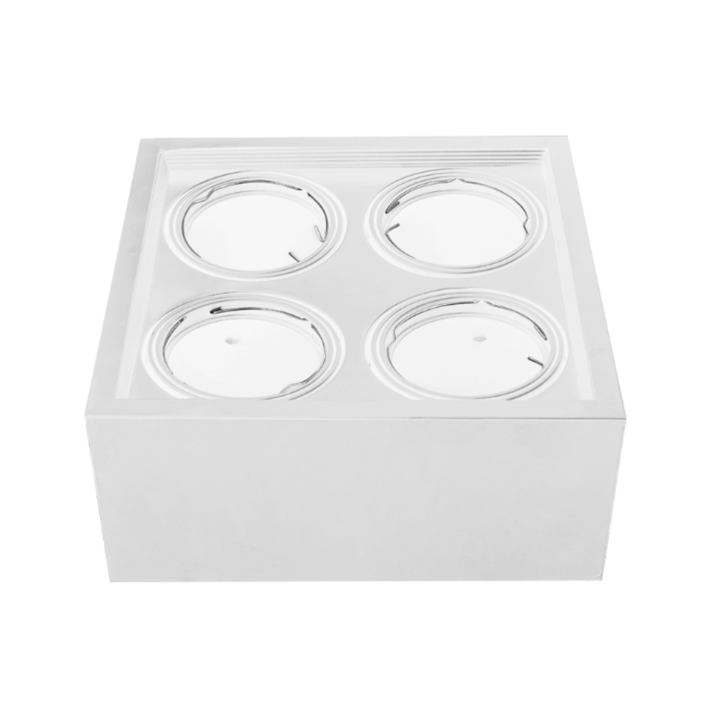 PLAFON CARDANICO AR111 X4 BLANCO