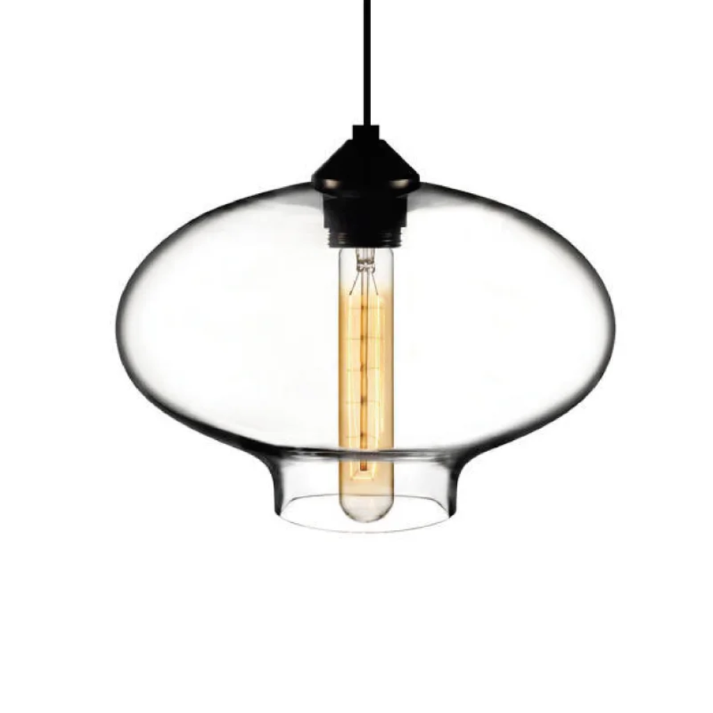 AGRADO - COLGANTE 1 LUZ E27 CRISTAL TRANSPARENTE