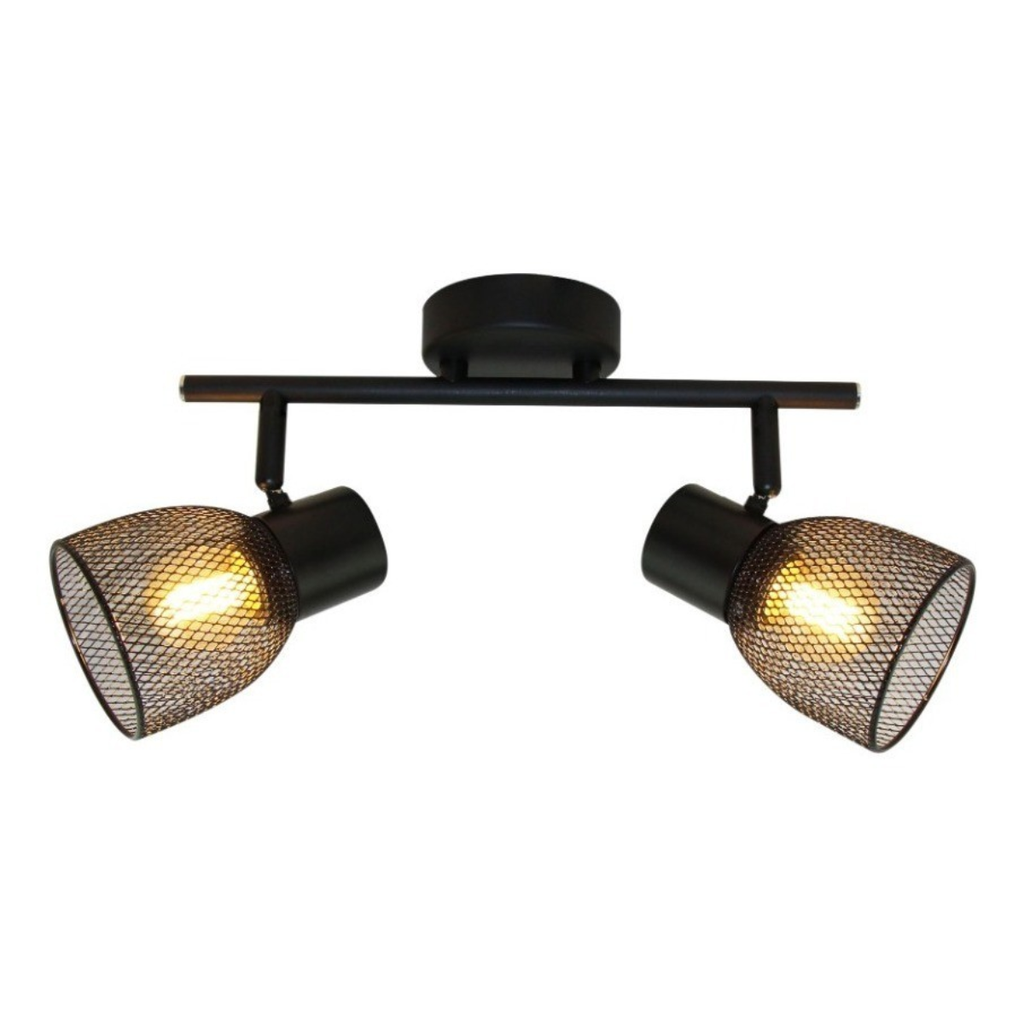 GILBERTO II  - APLIQUE 2 LUCES E27 NEGRO