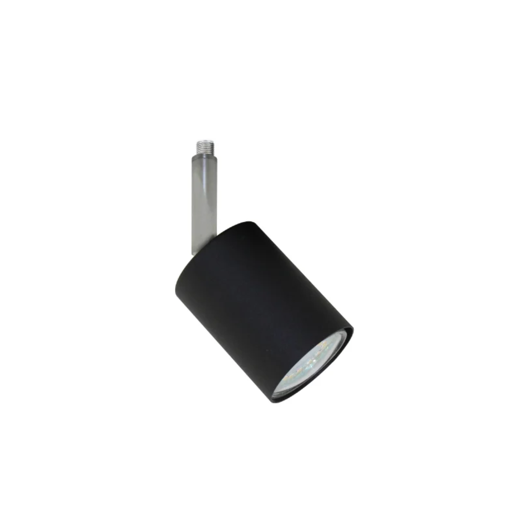 SUR CABEZAL - APLIQUE CABECERA REGULABLE NEGRO DE 1 LUZ GU10