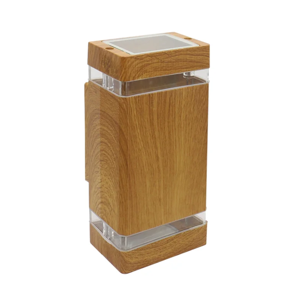 WALNUT II - DIFUSOR BIDIRECCIONAL ALUMINIO RECTO 2XGU10 MADERA