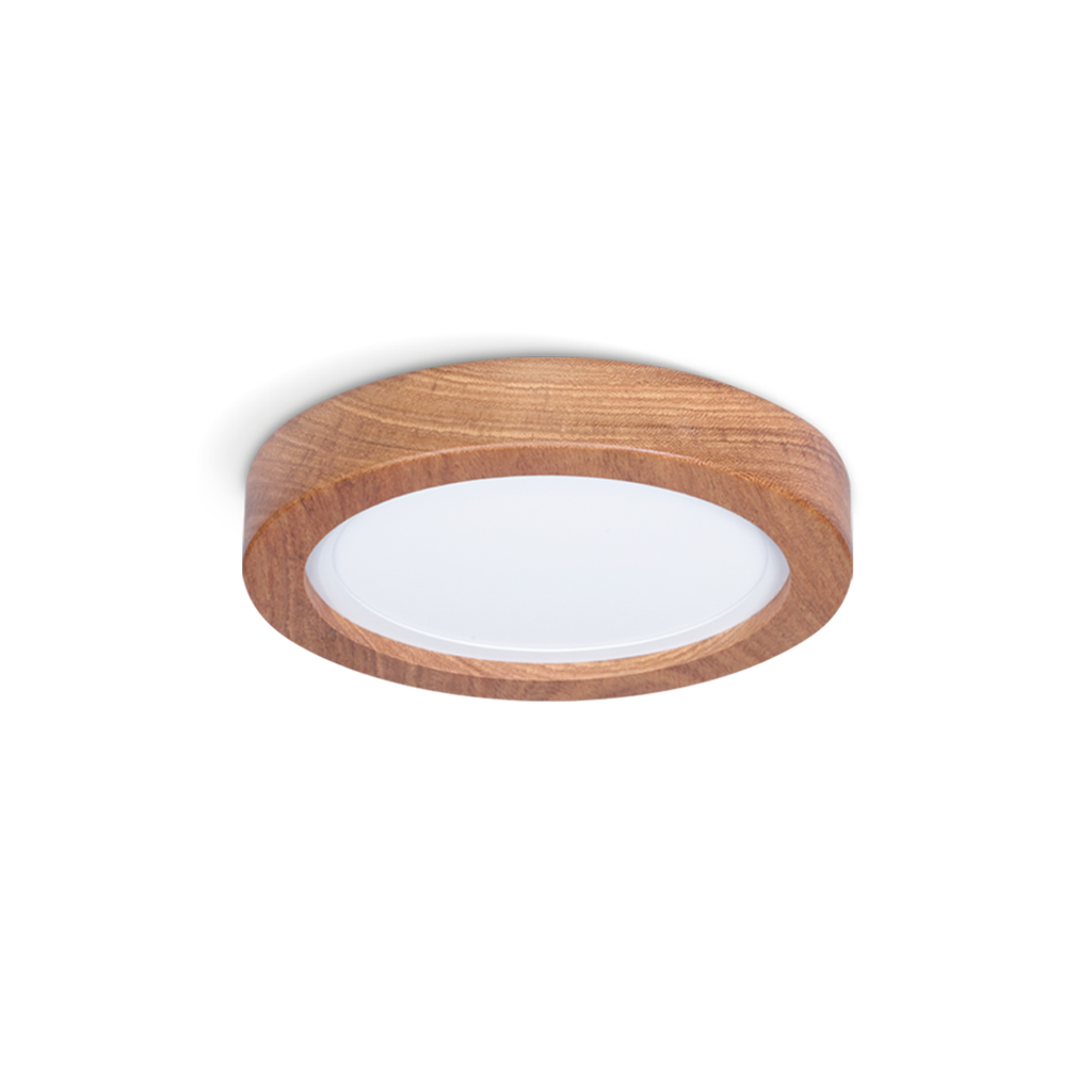 MARCO SOLO MADERA DE ROBLE PARA PANEL LED REDONDO DE 18W