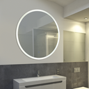 Espejo circular 80cm con luz touch led 28w por fuera