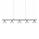 Colgante lineal con tulipas en led de 5 luces x 3w