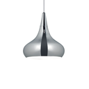 Colgante de chapa cromo; ø26cm para E27