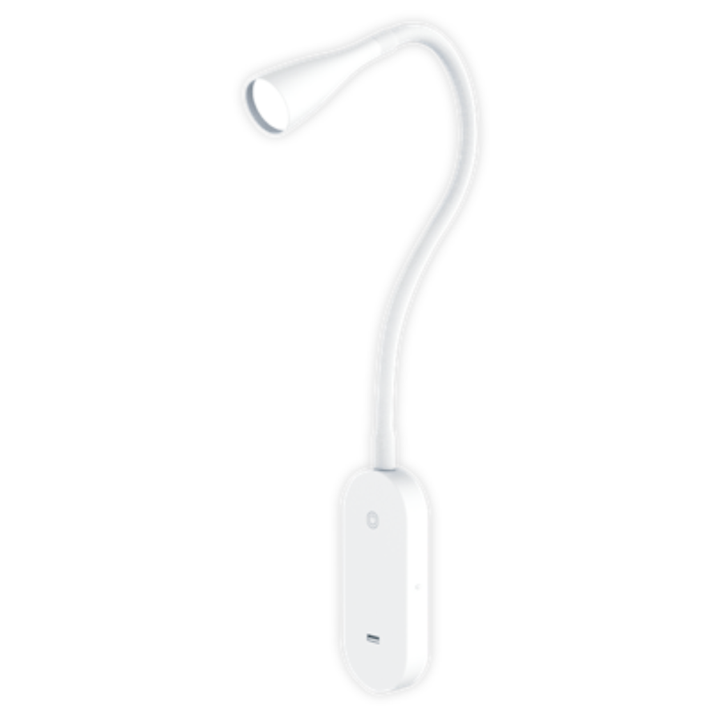 VELADOR A LED TBCIB PARA PARED SOFT BLANCO 5W CON SALIDA USB