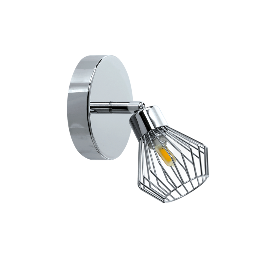 Dis-Spot 1L cromo con reja para lampara G9