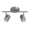 Spot de chapa de 2 luces platil con detalle cromo