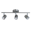 Spot de chapa de 3 luces platil con detalle cromo
