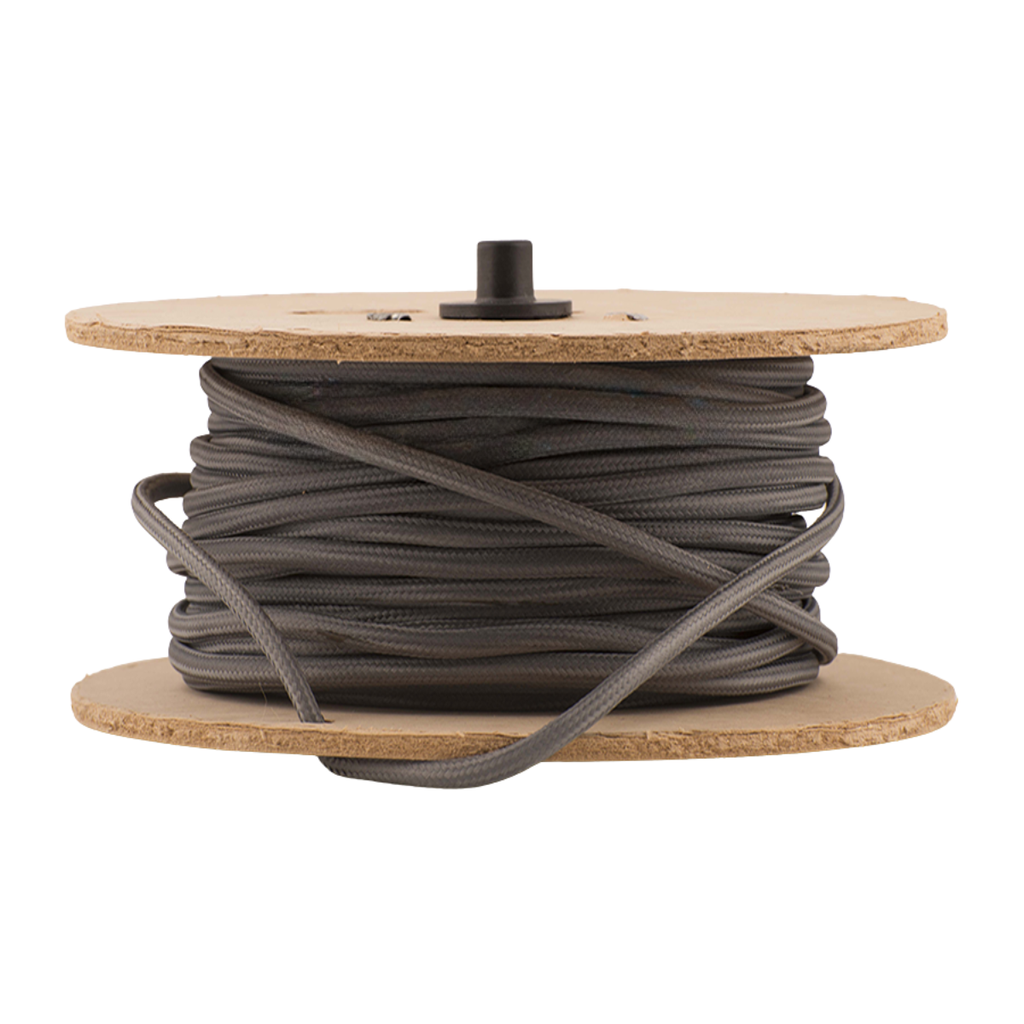 CABLE TEXTIL GRIS OSCURO X METRO