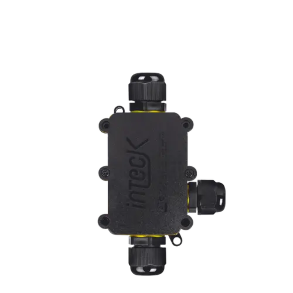 CAJA ESTANCA IP65 3 PINES CON PROTECCION UV 1 ENTRADA 2 SALIDAS AC 450V 24A. DIAM 4-8MM