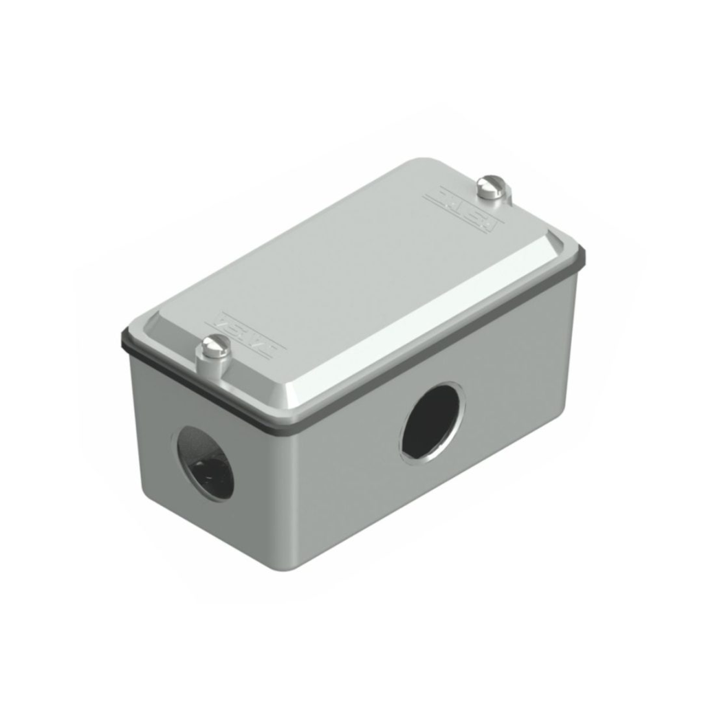 ACCESORIOS SIN ROSCA DAISA - CAJAS MÚLTIPLES Y ACCESORIOS - CAJA DE DERIVACION Tipo "X", uso interior, rosca 1"