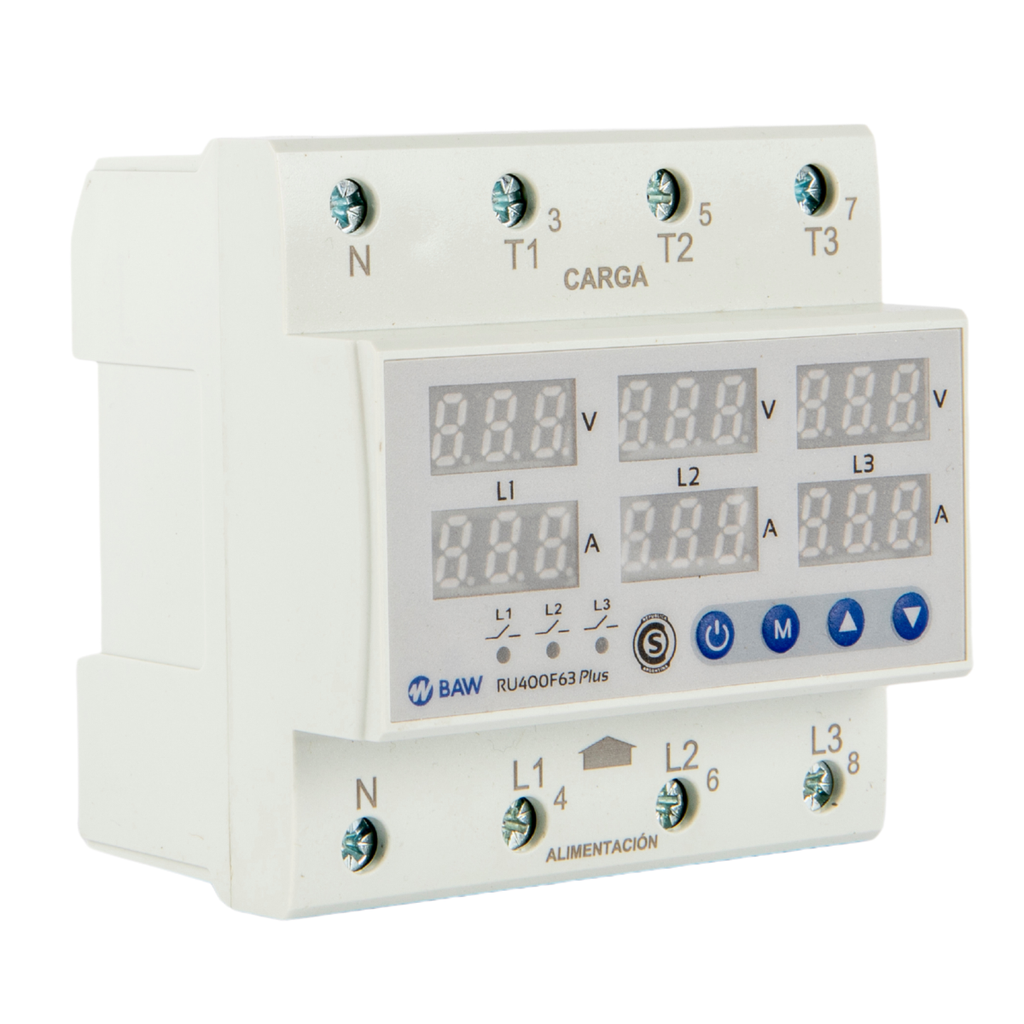 PROTECCION Y MONITOR VOLTAMP 63A TRI-MON