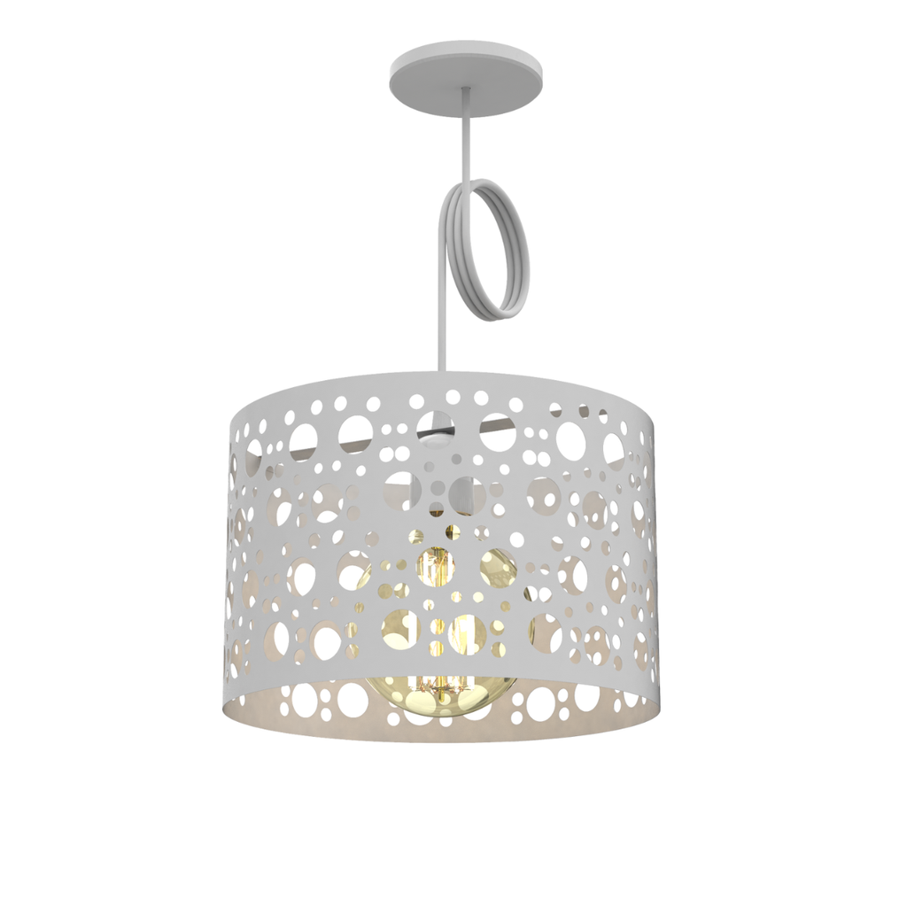 HOLE04. COLG CHAPA BLANCO REDONDO. 1 LUZ