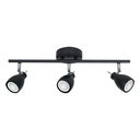 Spot de chapa 3 luces Negro para Gu10