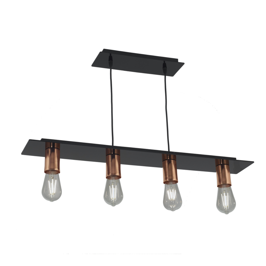 Colgante "TERNI" acrilico de 4xE-27 (785x130x97)