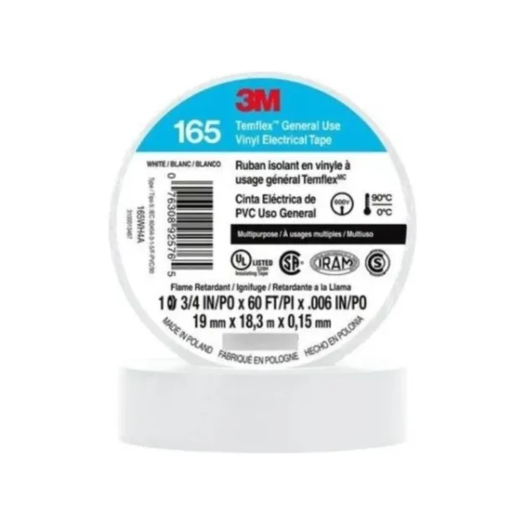 Temflex 165 19mm x 9m blanca