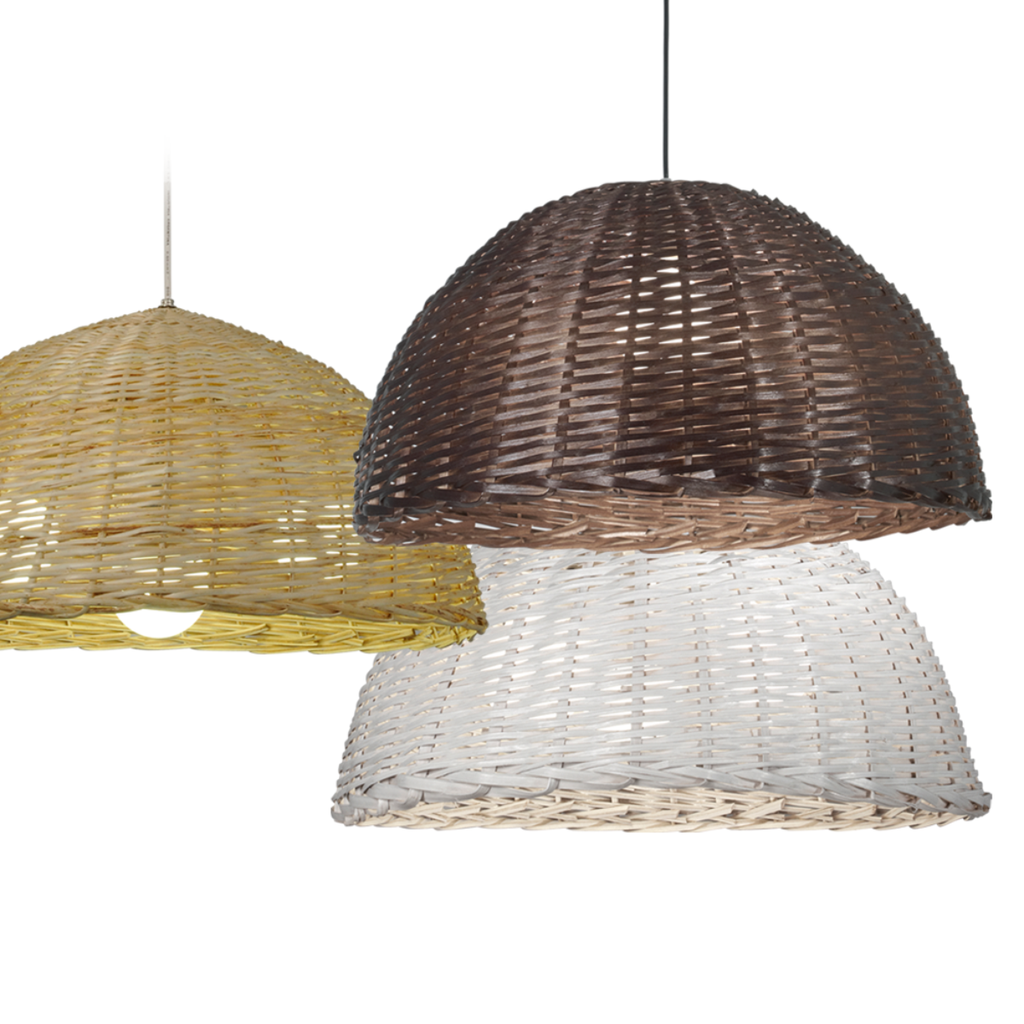 CAMPANA DE MIMBRE BLANCA 50X30 TEJIDA