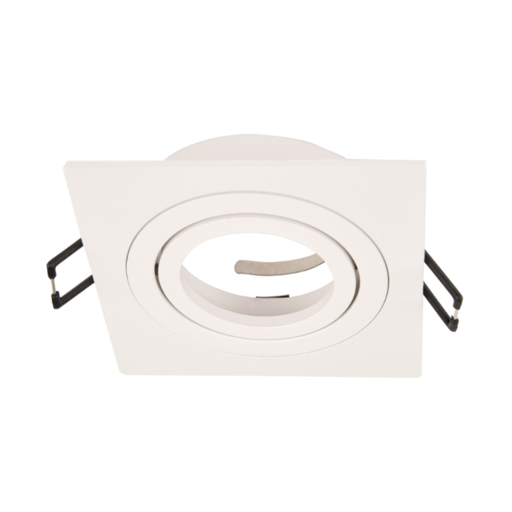 ARTEFACTO DE EMBUTIR CUADRADO DICRO X1 MOVIL ALUMINIO BLANCO