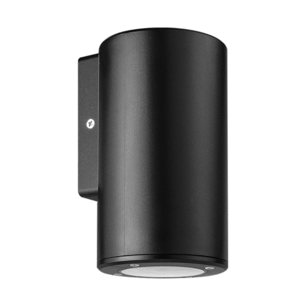 ARTEFACTO DE APLICAR EXTERIOR REDONDO, COLOR NEGRO, UNIDIRECCIONAL, IP54, AC100240V, GU10, 9W MAX