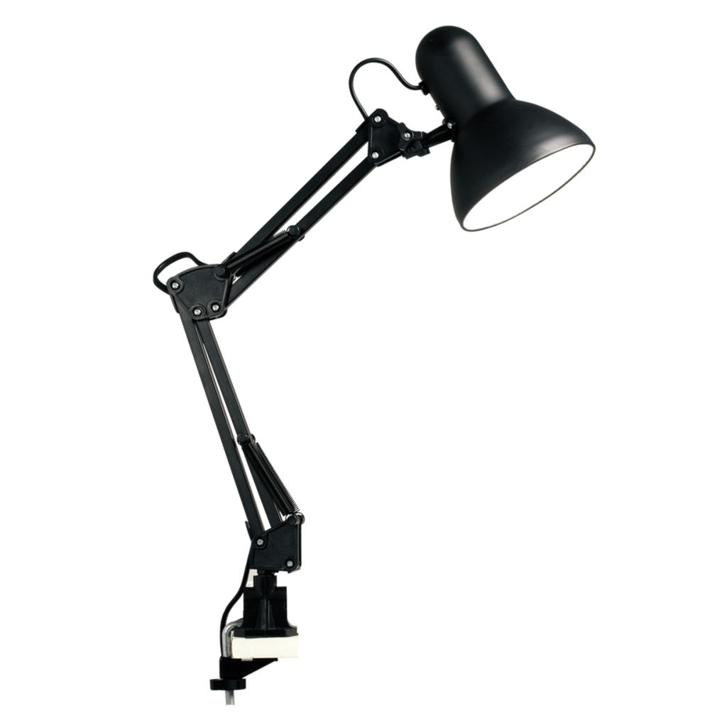 Lampara de escritorio negra c/morsa