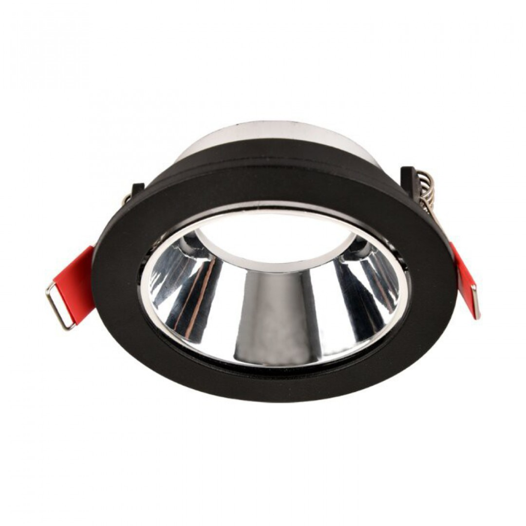 ARTEFACTO DE EMBUTIR REDONDO ANTIDESLUMBRANTE DICRO X1 MOVIL PVC NEGRO-CROMO