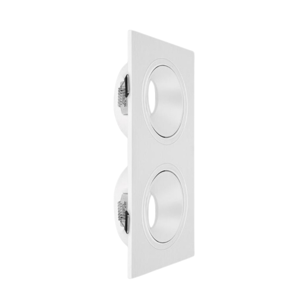 ARTEFACTO DE EMBUTIR CUADRADO ANTIDESLUMBRANTE DICRO X2 MOVIL PVC BLANCO