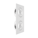 ARTEFACTO DE EMBUTIR CUADRADO DICRO X2 MOVIL PVC BLANCO