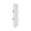 ARTEFACTO DE EMBUTIR CUADRADO DICRO X3 MOVIL PVC BLANCO