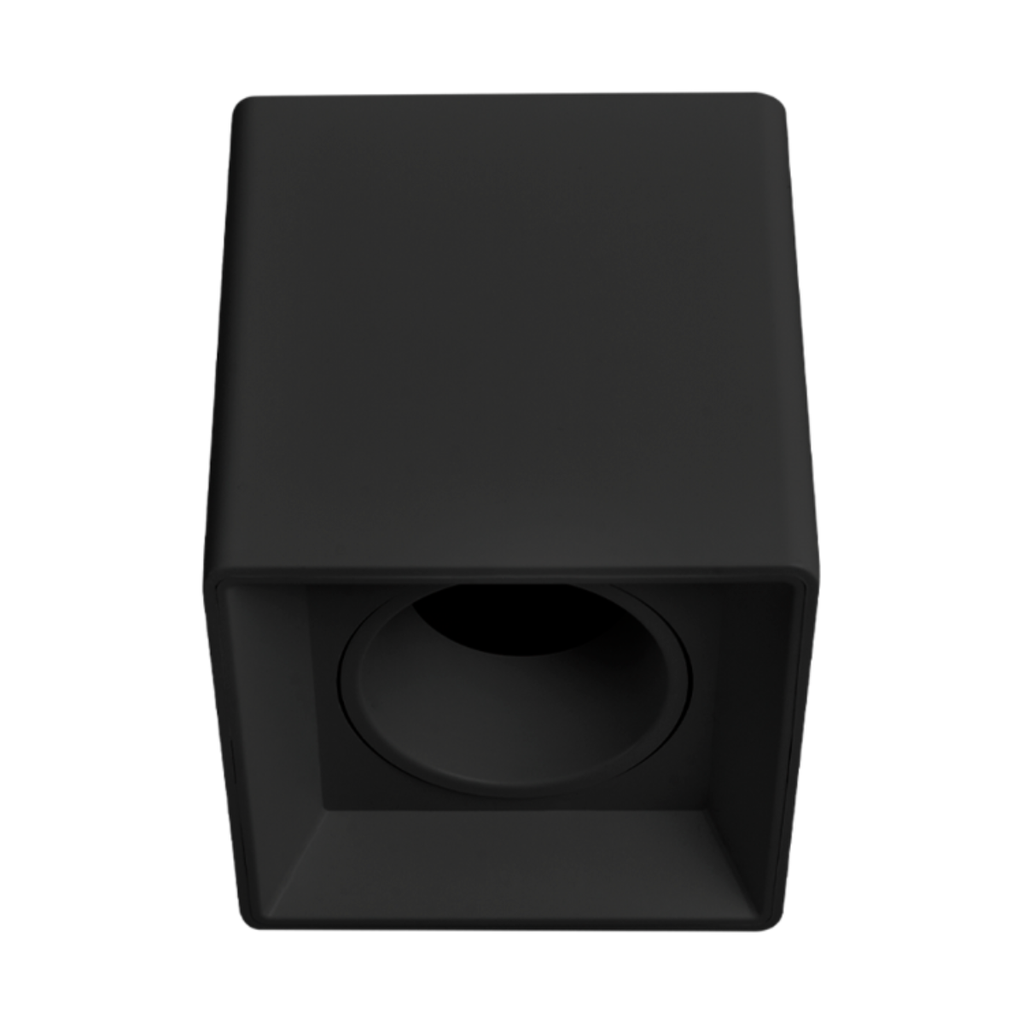 ARTEFACTO PLAFON CUADRADO DICRO X1 MOVIL PVC NEGRO LISO