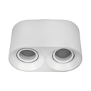 ARTEFACTO PLAFON REDONDO DICRO X2 MOVIL PVC BLANCO RANURADO