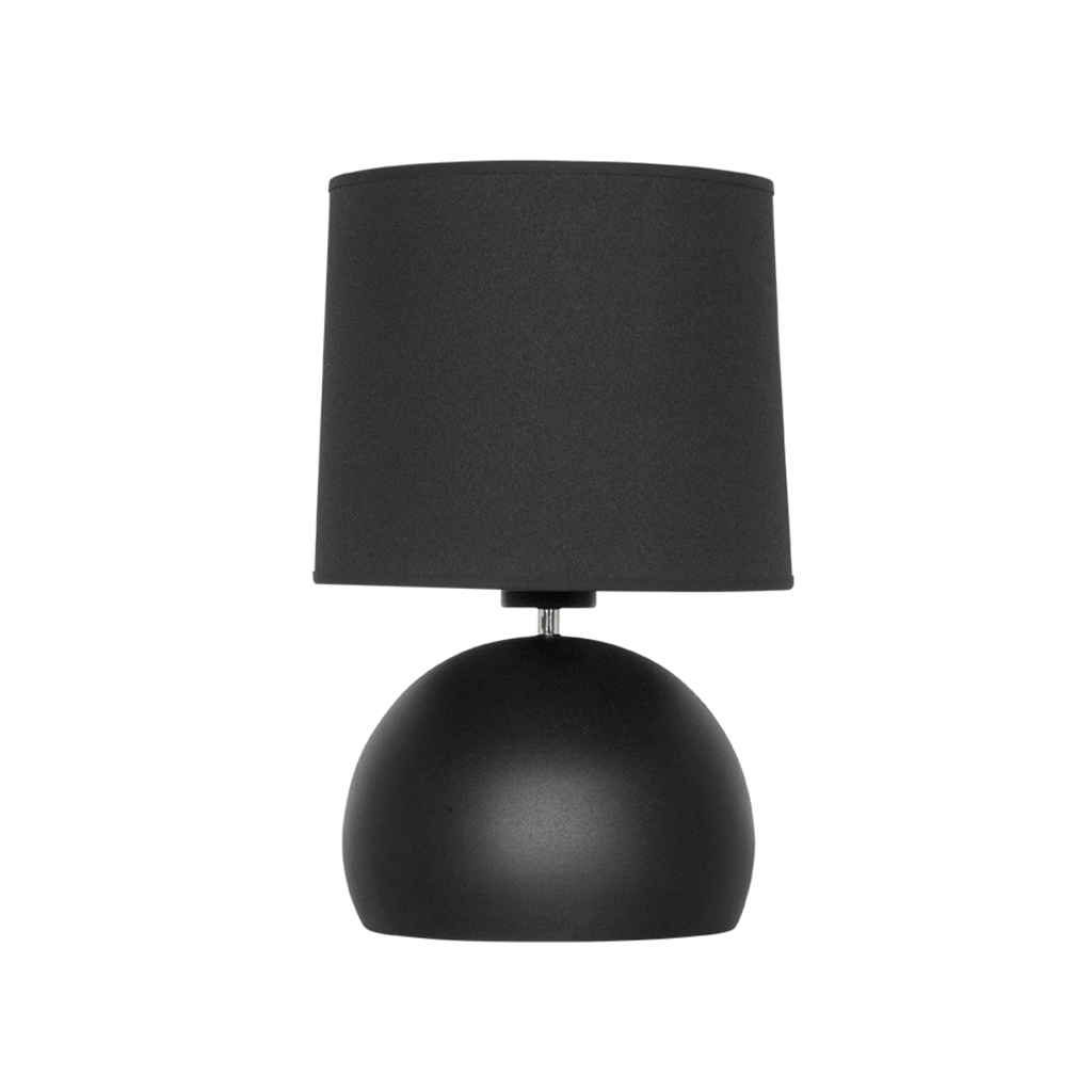 Lámpara de Mesa Bocha Grande Negra 1×E27. Pantalla Cónica Negra H39cm. Ø25cm.