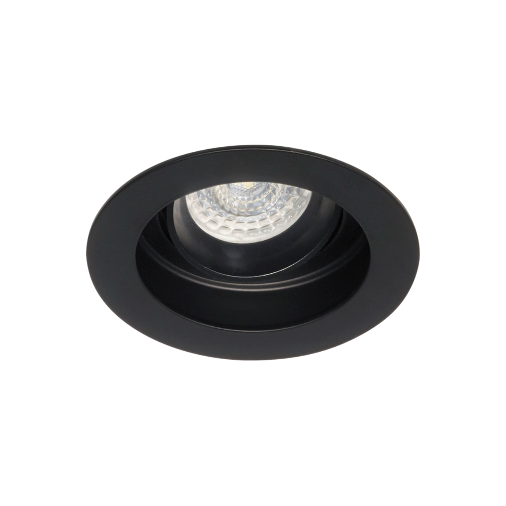 Embutido rerondo movil aluminio negro para GU10