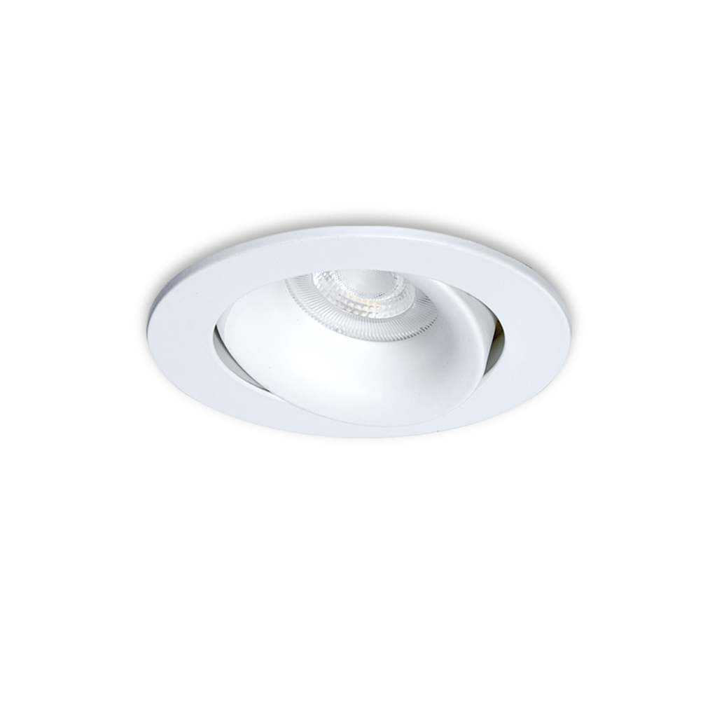 Embutido rerondo movil de aluminio blanco para GU10