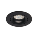 Embutido rerondo movil de aluminio negro para GU10