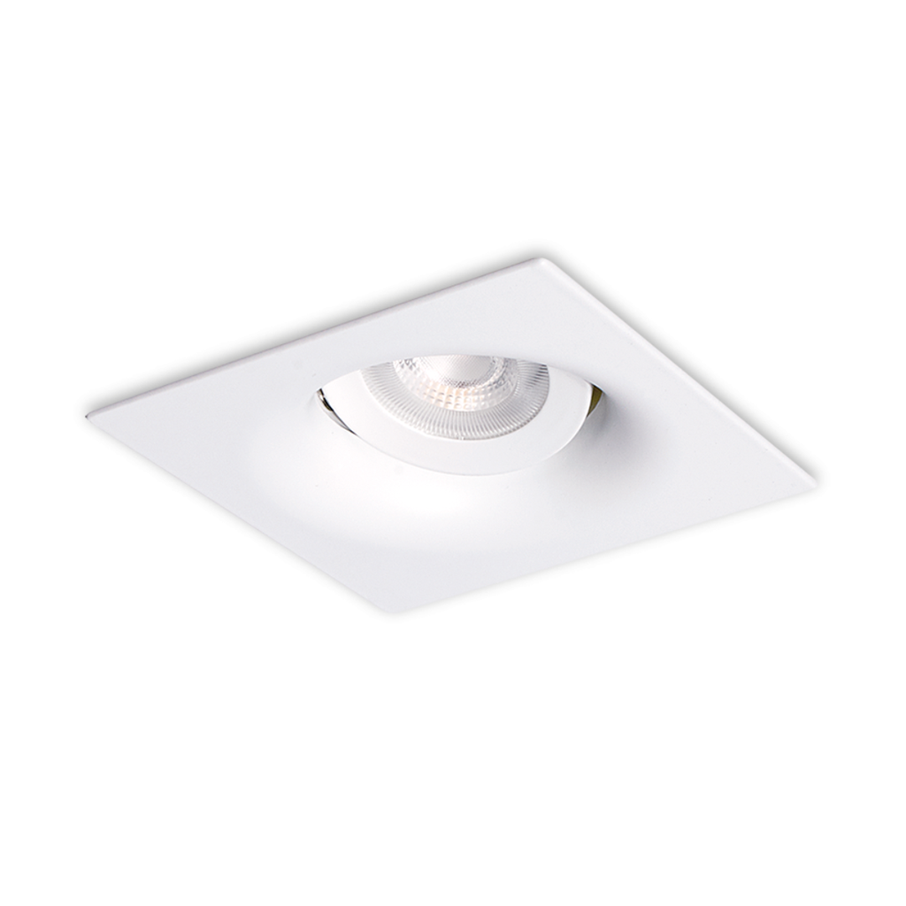 Embutido cuadrado movil de aluminio blanco para GU10