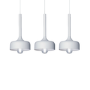 Colgante 3L de Chapa ø20cm en liston 80cm E27 Blanco