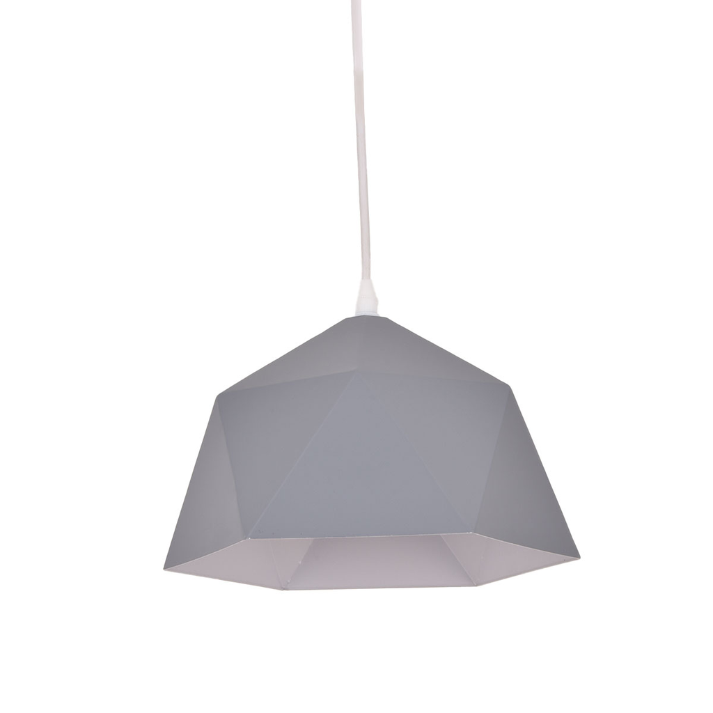 Luminaria colgante geométrica - gris