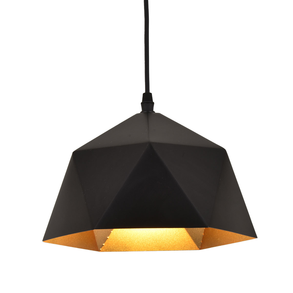 Luminaria colgante geométrica - negra