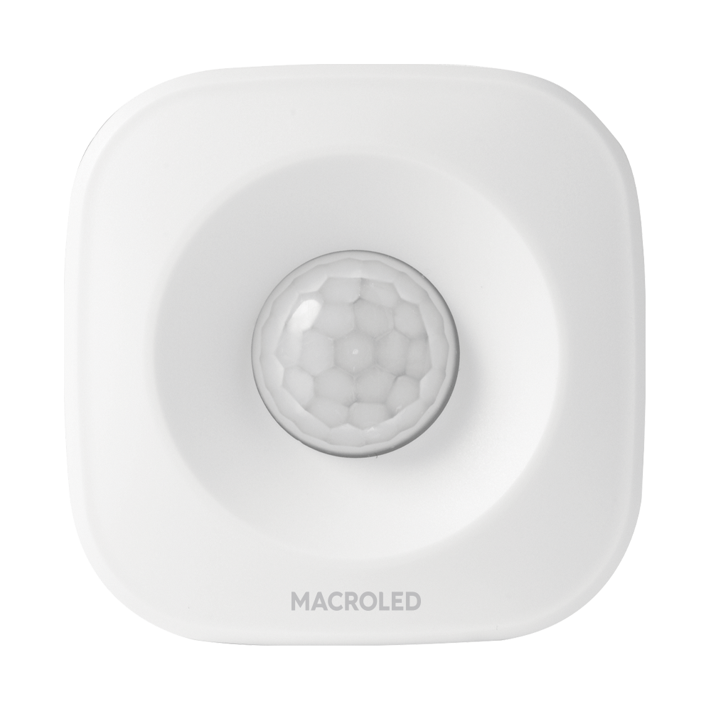 SENSOR DE MOV SMART TECHO BLANCO MACROLED, 5M DE ALCANCE, 360º, 3 PILAS AAA