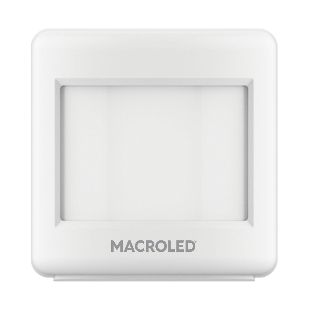SENSOR DE MOV SMART PARED BLANCO MACROLED, 8M DE ALCANCE, 110º, 3 PILAS AAA