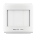 SENSOR DE MOV SMART PARED BLANCO MACROLED, 8M DE ALCANCE, 110º, 3 PILAS AAA